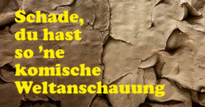 Mehr über den Artikel erfahren The world at large barely moves me