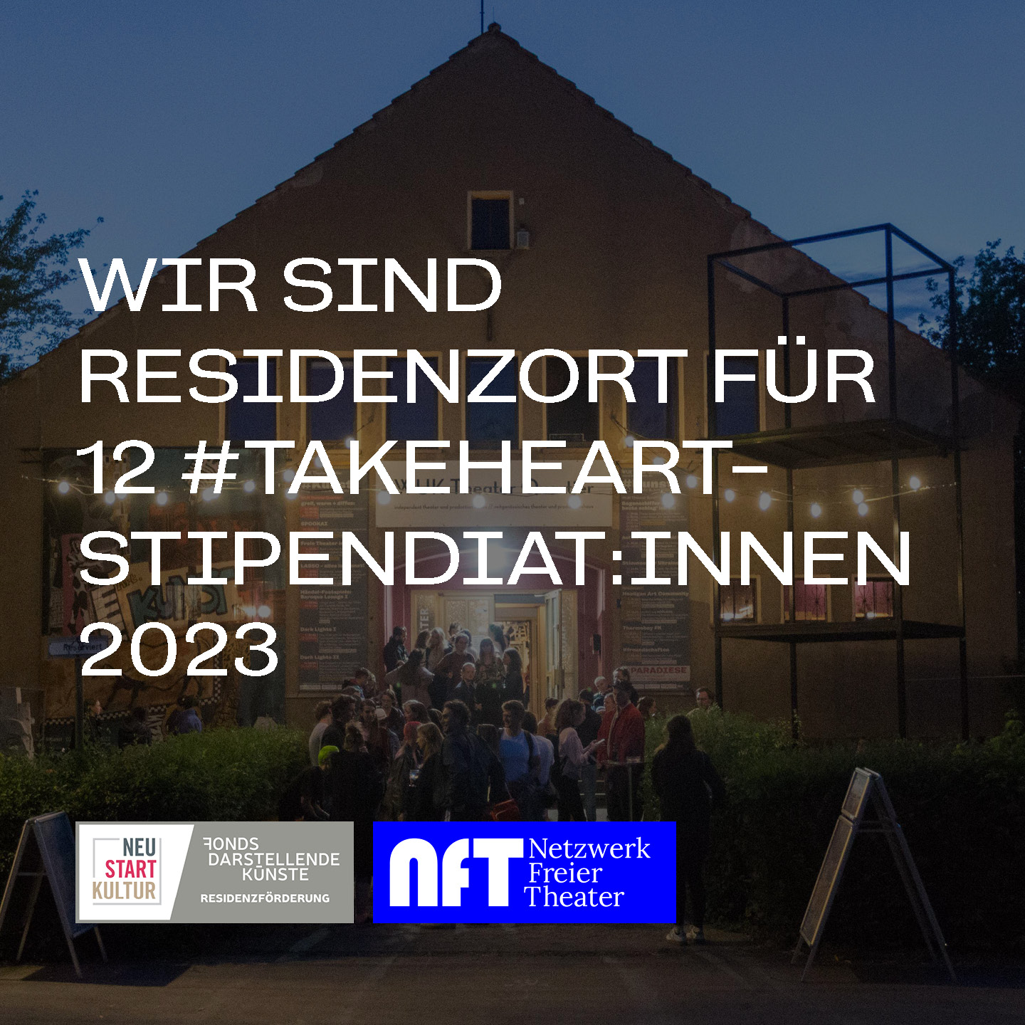 Read more about the article Das WUK Theaeter Quartier ist Residenzort für 12 TakeHeart-Stipendiat:innen 2023